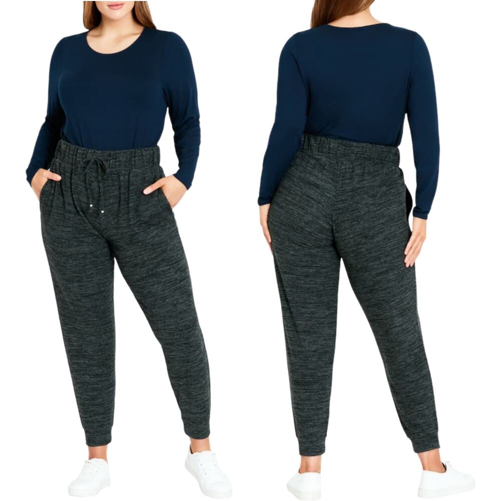 Evans Size 14 Becca Soft Touch High Rise Tapered Joggers